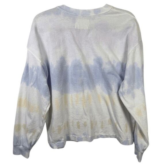NEW! Citizens of Humanity Oversized Long Sleeve Tee Pale Rainbow Tie Dye Small - Picture 3 of 11